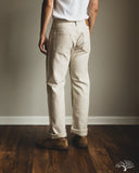 Pure Blue Japan 1178-IV Woven Sashiko 5 Pockets Pants Regular Fit - Ivory x Beige