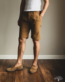 Pure Blue Japan 1179-CA Sulfur Dyed Herringbone Work Shorts - Camel