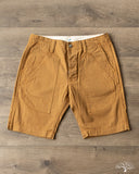 Pure Blue Japan 1179-CA Sulfur Dyed Herringbone Work Shorts - Camel