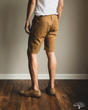 Pure Blue Japan 1179-CA Sulfur Dyed Herringbone Work Shorts - Camel