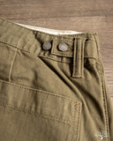 Pure Blue Japan 1179-OLV Sulfur Dyed Herringbone Work Shorts - Olive