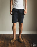 Pure Blue Japan 1180-2 Stitch Stripe Comfortable Shorts - Indigo x Thin Stripe