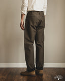 Pure Blue Japan 1185-KH Back Satin Sulfur Yarn-Dye Trousers - Khaki x Black