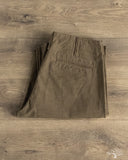 Pure Blue Japan 1185-KH Back Satin Sulfur Yarn-Dye Trousers - Khaki x Black