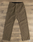 Pure Blue Japan 1185-KH Back Satin Sulfur Yarn-Dye Trousers - Khaki x Black