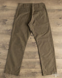 Pure Blue Japan 1185-KH Back Satin Sulfur Yarn-Dye Trousers - Khaki x Black