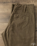 Pure Blue Japan 1185-KH Back Satin Sulfur Yarn-Dye Trousers - Khaki x Black