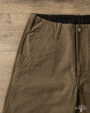 Pure Blue Japan 1185-KH Back Satin Sulfur Yarn-Dye Trousers - Khaki x Black