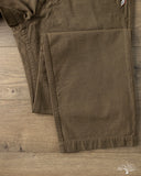 Pure Blue Japan 1185-KH Back Satin Sulfur Yarn-Dye Trousers - Khaki x Black