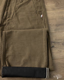 Pure Blue Japan 1185-KH Back Satin Sulfur Yarn-Dye Trousers - Khaki x Black