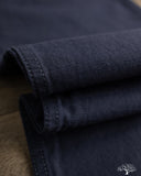 Pure Blue Japan 1185-NV Back Satin Sulfur Yarn-Dye Trousers - Navy x Black