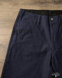 Pure Blue Japan 1185-NV Back Satin Sulfur Yarn-Dye Trousers - Navy x Black