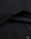 Pure Blue Japan 11oz Super Heavyweight Jersey Henley Sweatshirt - Indigo Overdyed Black