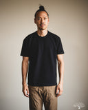 Pure Blue Japan 11oz Super Heavyweight Jersey T-Shirt - Indigo Overdyed Black