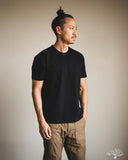 Pure Blue Japan 11oz Super Heavyweight Jersey T-Shirt - Indigo Overdyed Black