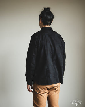 Pure Blue Japan - Jacquard Boro Patchwork Shirt - Double Black