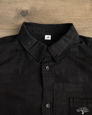 Pure Blue Japan - Jacquard Boro Patchwork Shirt - Double Black