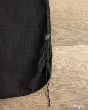 Pure Blue Japan - Jacquard Boro Patchwork Shirt - Double Black