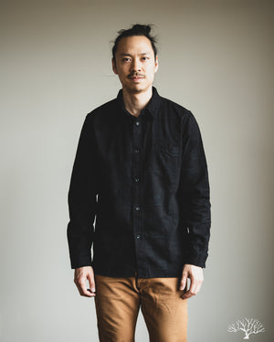 Pure Blue Japan - Jacquard Boro Patchwork Shirt - Double Black