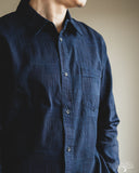Jacquard Boro Patchwork Shirt - Double Indigo