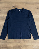Pure Blue Japan - Long-Sleeve Jersey Crew Neck Tee - Dark Indigo