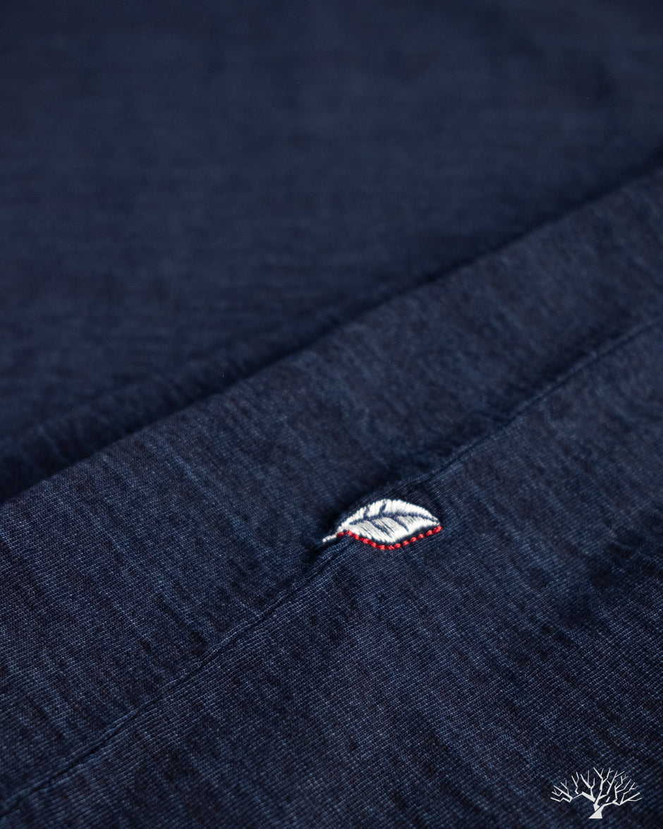 Pure Blue Japan Long-Sleeve Jersey Crew Neck Tee - Dark Indigo