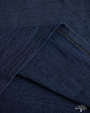 Pure Blue Japan - Long-Sleeve Jersey Crew Neck Tee - Dark Indigo