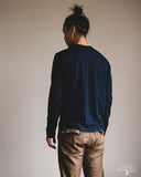 Pure Blue Japan Long-Sleeve Jersey Crew Neck Tee - Dark Indigo