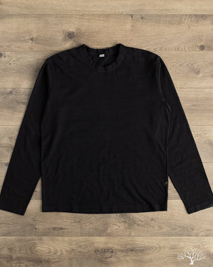 Pure Blue Japan Long-Sleeve Jersey Crew Neck Tee - Indigo Black
