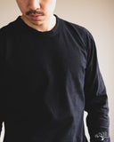 Pure Blue Japan Long-Sleeve Jersey Crew Neck Tee - Indigo Black
