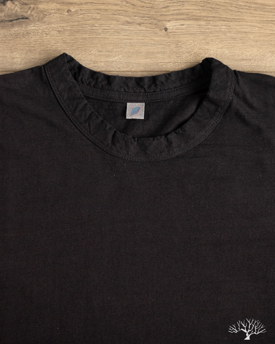 Pure Blue Japan Long-Sleeve Jersey Crew Neck Tee - Indigo Black