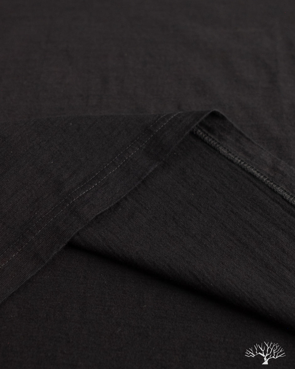 Pure Blue Japan Long-Sleeve Jersey Crew Neck Tee - Indigo Black