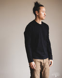 Pure Blue Japan Long-Sleeve Jersey Crew Neck Tee - Indigo Black