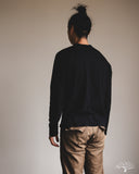 Pure Blue Japan Long-Sleeve Jersey Crew Neck Tee - Indigo Black