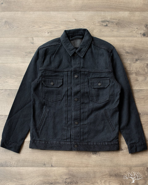 Pure Blue Japan - Sashiko Type 2 Jacket - Grey x Black – Withered Fig