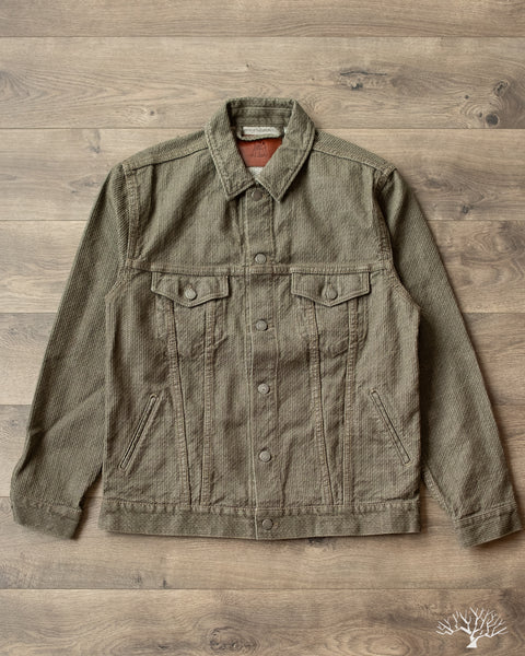 Pure Blue Japan - Sashiko Type 3 Jacket - Olive x Olive – Withered Fig