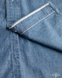 Pure Blue Japan Selvedge Chambray Double Pocket Short-Sleeve Shirt - Indigo Used Wash