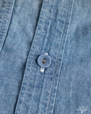 Pure Blue Japan Selvedge Chambray Double Pocket Short-Sleeve Shirt - Indigo Used Wash