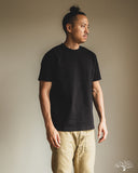 Pure Blue Japan Slub Jersey Crew Neck Tee - Black