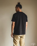 Pure Blue Japan Slub Jersey Crew Neck Tee - Black