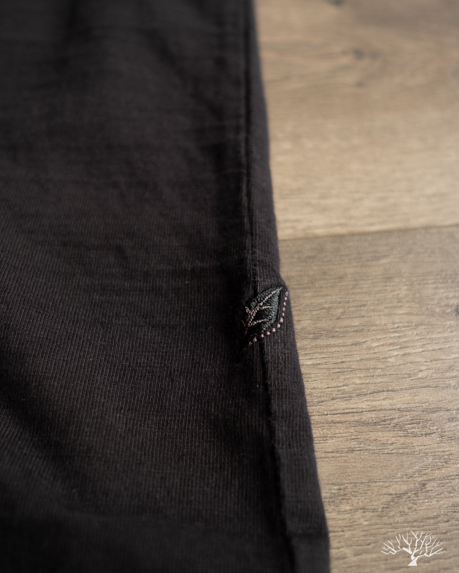 Pure Blue Japan Slub Jersey Crew Neck Tee - Black