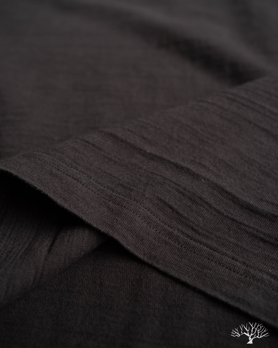 Pure Blue Japan Slub Jersey Crew Neck Tee - Black