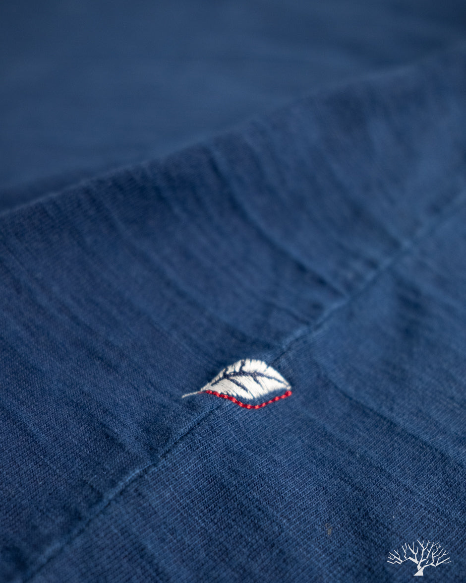 Pure Blue Japan Slub Jersey Crew Neck Tee - Indigo
