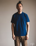 Pure Blue Japan Slub Jersey Crew Neck Tee - Indigo