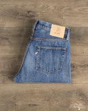 Pure Blue Japan USED-003-ID 14oz Natural Used Wash Regular Straight Selvedge Denim - Indigo x White