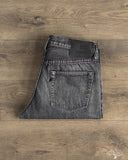 Pure Blue Japan USED-019-BK 14oz Natural Used Wash Relaxed Tapered Selvedge Denim - Black x White
