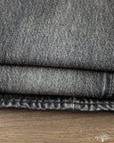 Pure Blue Japan USED-019-BK 14oz Natural Used Wash Relaxed Tapered Selvedge Denim - Black x White