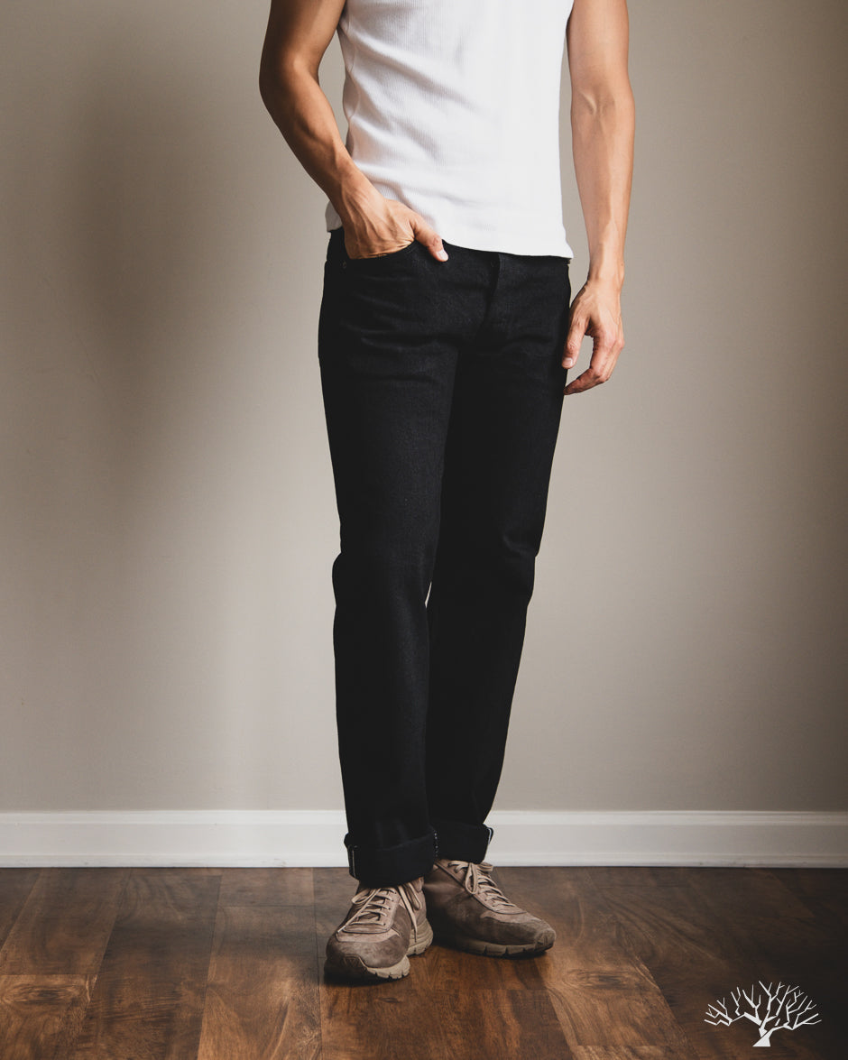 Pure Blue Japan XX-003-BK 14oz Double Black Regular Straight Selvedge Denim