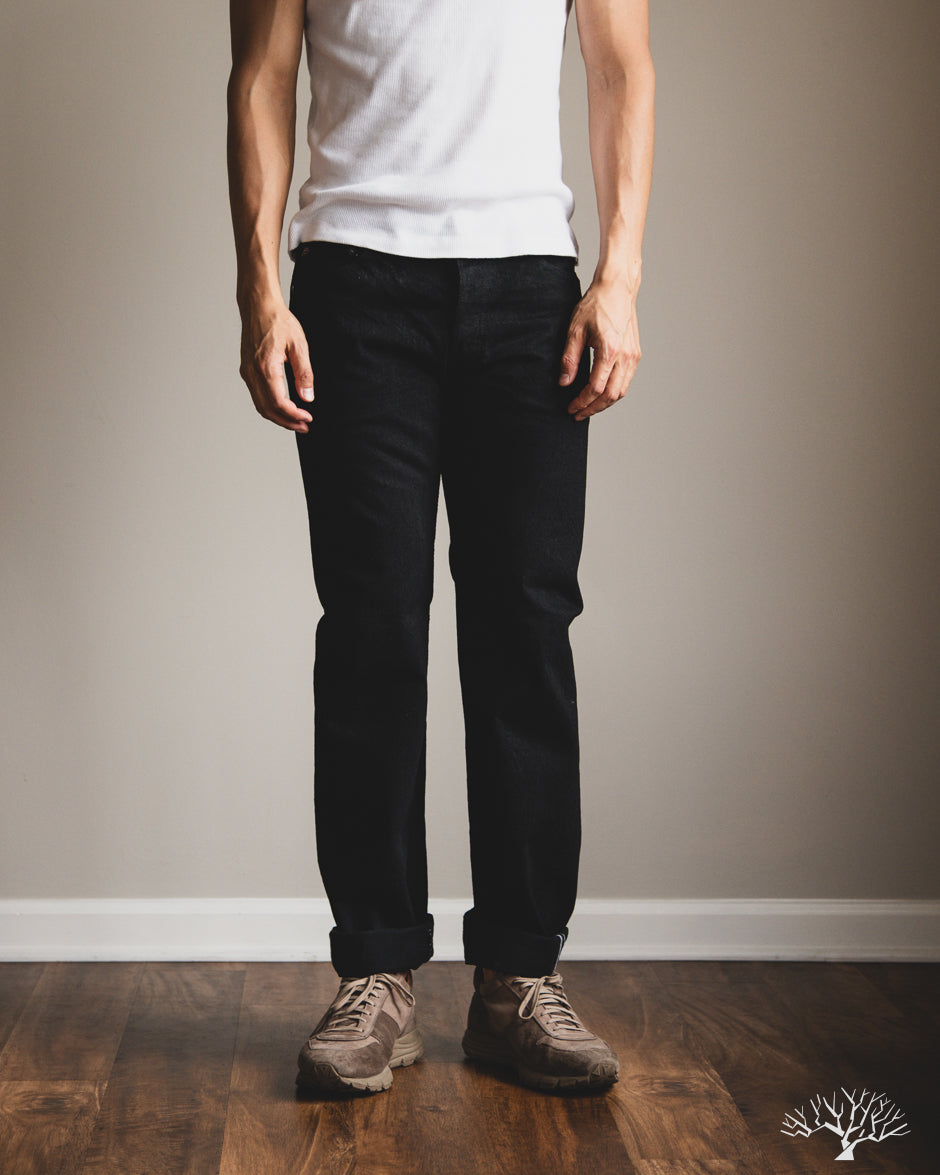 Pure Blue Japan XX-003-BK 14oz Double Black Regular Straight Selvedge Denim