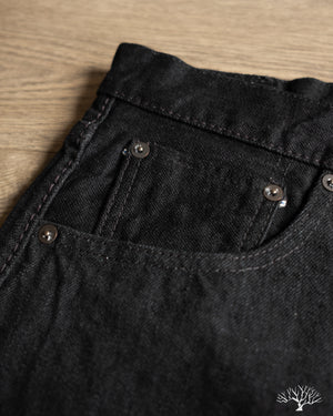 Pure Blue Japan - XX-019-BK 14oz Double Black Relaxed Tapered